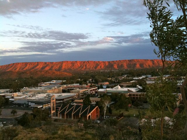 sunset over Alice Springs